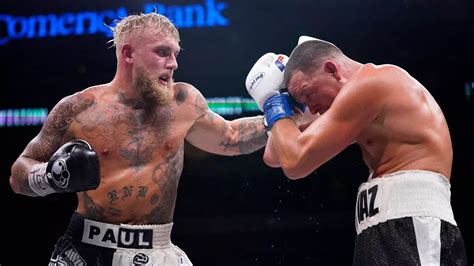 Aug 6, 2023 · Jake Paul did what was expected on Saturday night. He scored a unanimous-decision victory (97-92, 98-91, 98-91) over Nate Diaz in an entertaining scrap that main-evented a DAZN boxing card at the ... 